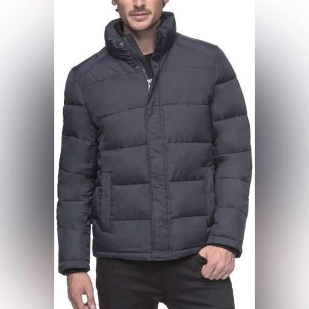 Andrew Marc Dark Blue Puffer Jacket